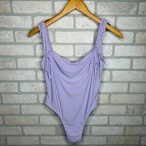 Light Purple Bodysuit with Fringed Tank Top